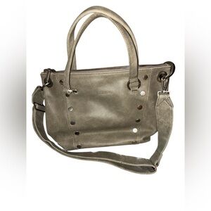 Hammitt Daniel Lrg Satchel HandBag Pewter (2022 Vintage)